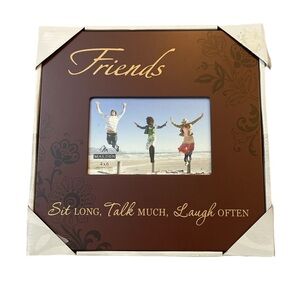 Malden International 4x6 Frame “Friends” Quote Dark Brown